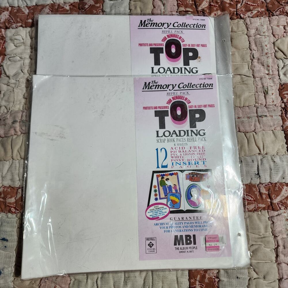 The Memory Collection Top Loading Scrap Book Pgs, 12 x 12-12 pages